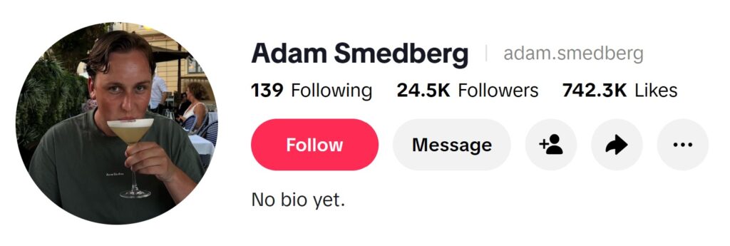 Adam Smedberg TikTok