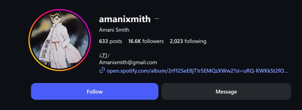 Amani Smith Instagram