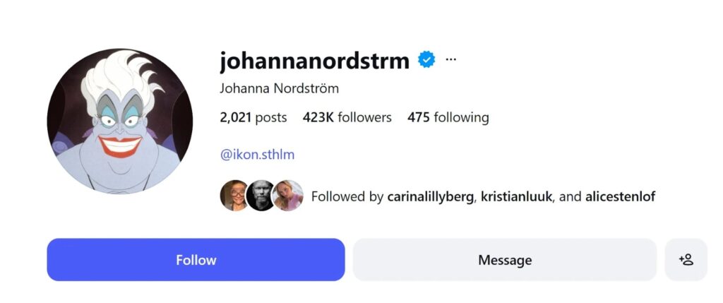 Johanna Nordström Instagram