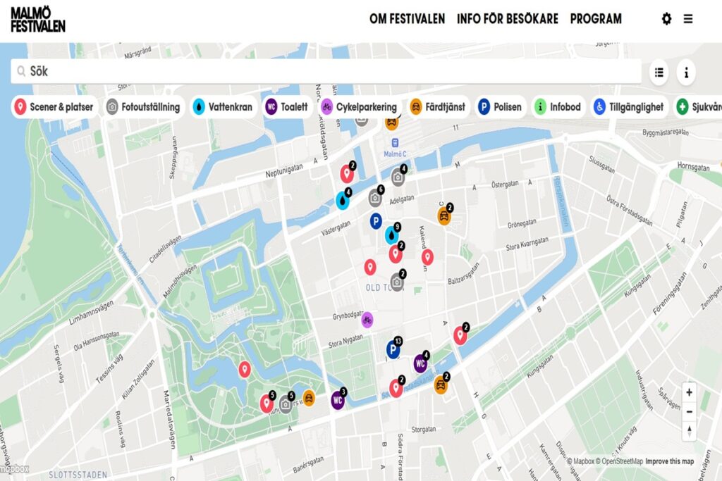 Malmöfestivalen 2026 Karta