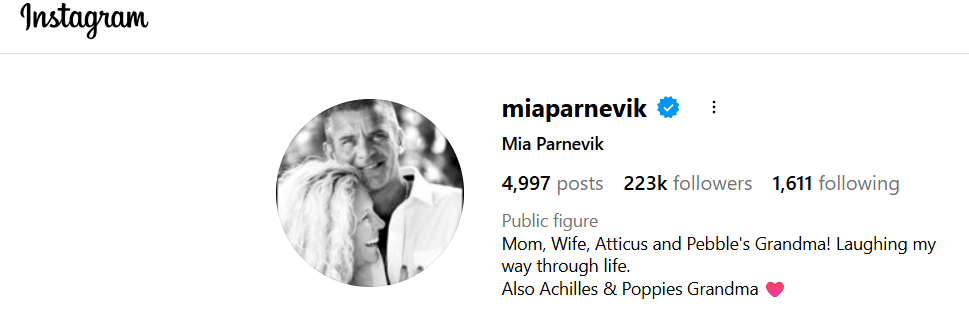 Mia Parnevik på Instagram